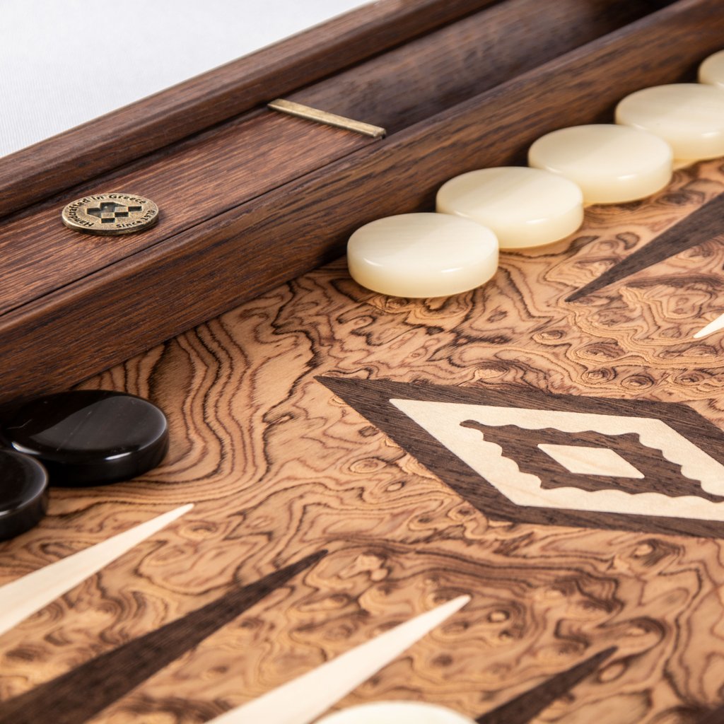 Walnut Burl Wooden Backgammon - Davis Concept Store